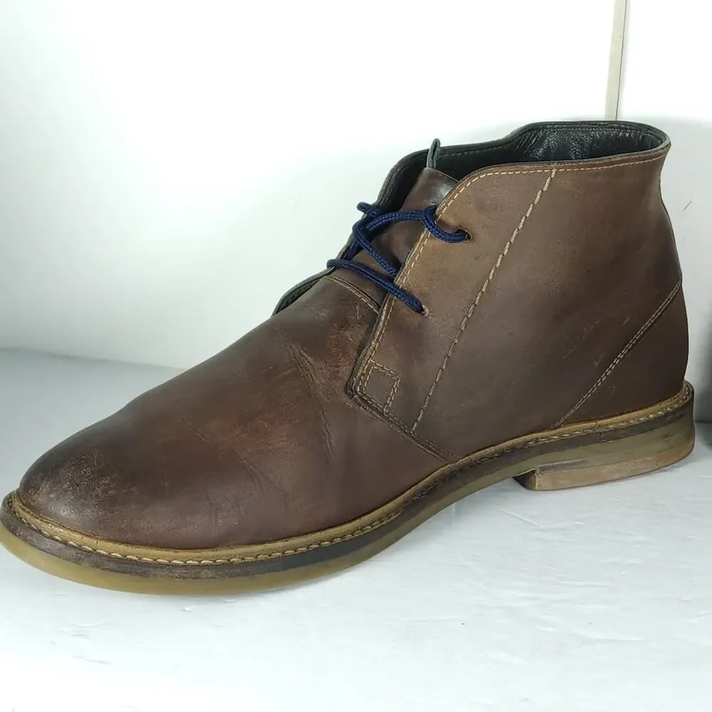 Barbour Men's Readhead US10? Brown Leather Lace Up Ankle Chukka Boot Shoes